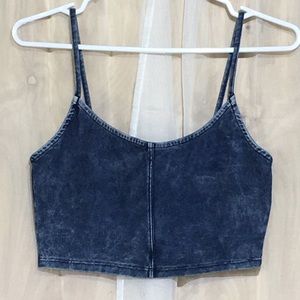 Garage jean crop top Small